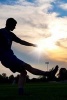 A Soccer Player at Sunset - Blank 150 Page Lined Journal for Your Thoughts, Ideas, and Inspiration (Paperback) - Unique Journal Photo