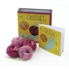 Learn to Crochet Kit - Creative Craft Kit, Includes Hook and Yarn for Practice and for Making Your First Scarf (Paperback) - Deborah Burger Photo