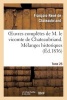 Oeuvres Completes de M. Le Vicomte de Chateaubriand. T. 25 Melanges Historiques (French, Paperback) - Francois Rene De Chateaubriand Photo