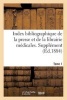 Index Bibliographique de La Presse Et de La Librairie Medicales. Supplement Tome 1 (French, Paperback) - Meyners DEstrey Des Frasmes Photo