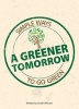 A Greener Tomorrow - Simple Ways To Go Green (Paperback) -  Photo