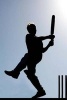 Cricket Player in Silhouette Journal - 150 Page Lined Notebook/Diary (Paperback) - Cool Image Photo