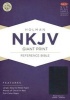 NKJV Giant Print Reference Bible, Black Genuine Leather Indexed (Large print, Leather / fine binding, large type edition) - Holman Bible Staff Photo