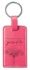 Pink Lux-Leather Keyring with God All Things Are Possible -  Photo