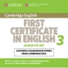 Cambridge First Certificate in English 3 for Updated Exam Audio CDs (2) - Examination Papers from University of  Examinations (CD, abridged edition) - Cambridge ESOL Photo