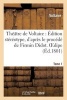 Theatre de  - Edition Stereotype, D'Apres Le Procede de Firmin Didot. Tome 1 Oedipe (French, Paperback) - Voltaire Photo