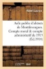 Asile Public D'Alienes de Montdevergues. Compte Moral & Compte Administratif de 1913 (French, Paperback) - Lacroix Photo