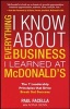 Everything I Know About Business I Learned at McDonalds (Paperback) - Paul Facella Photo