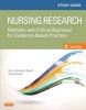 Study Guide for Nursing Research - Methods and Critical Appraisal for Evidence-Based Practice (Paperback, 8th Revised edition) - Geri Lobiondo Wood Photo