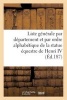 Liste Generale Par Departement Et Par Ordre Alphabetique (French, Paperback) -  Photo