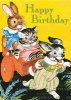 Rabbit, Cat & Dog - Birthday Greeting Card (Cards) - Milo Winter Photo