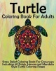 Turtle Coloring Book for Adults - Stress Relief Coloring Book for Grownups Including 40 Paisly, Henna and Mandala Style Turtle Coloring Pages (Paperback) - Coloring Books Now Photo