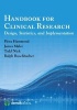 Handbook for Clinical Research - Design, Statistics, and Implementation (Hardcover) - Flora Hammond Photo