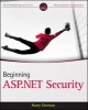 Beginning ASP.NET Security (Paperback) - Barry Dorrans Photo