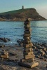 A Rock Cairn Stack at Kimmeridge Bay, England - Blank 150 Page Lined Journal for Your Thoughts, Ideas, and Inspiration (Paperback) - Unique Journal Photo