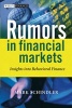 Rumours in Financial Markets - Insights into Behavioral Finance (Hardcover) - Mark Schindler Photo