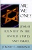 Are We One? - Jewish Identity in the United States and Israel (Hardcover) - Jerold S Auerbach Photo