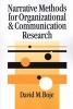 Narrative Methods for Organizational and Communication Research (Paperback) - David M Boje Photo