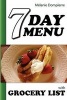 7 Day Menu with Grocery List (Paperback) - Melanie Dompierre Photo