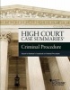 High Court Case Summaries on Criminal Procedure, Keyed to Kamisar (Paperback, 14th Revised edition) - Editorial Staff Publishers Photo