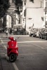 Retro Red Scooter on a Street in Italy Journal - 150 Page Lined Notebook/Diary (Paperback) - Cs Creations Photo