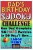 Dad's Birthday Sudoku Challenge - Can Dad Complete 50 Hard Puzzles in 50 Days? Hmm... (Paperback) - M V Games Photo