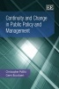 Continuity and Change in Public Policy and Management (Hardcover) - Christopher Pollitt Photo