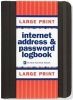 Large Print Internet Address & Password Logbook (Hardcover) - Inc Peter Pauper Press Photo