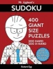 Mr. Egghead's Sudoku 400 Giant Size Puzzles, 200 Hard and 200 Extra Hard - The Most Humongous 9 X 9 Grid, One Per Page Puzzles Ever! (Paperback) - Richard Egg Photo