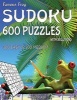 Famous Frog Sudoku 600 Puzzles with Solutions. 300 Easy and 300 Medium - A Beach Bum Series 2 Book (Paperback) - Dan Croker Photo