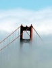 Jumbo Oversized Golden Gate Bridge Blanketed in Fog - Blank 150 Page Lined Journal for Your Thoughts, Ideas, and Inspiration (Paperback) - Unique Journal Photo