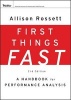 First Things Fast - A Handbook for Performance Analysis (Hardcover, 2nd Revised edition) - Allison Rossett Photo