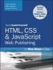 HTML, CSS & Javascript Web Publishing in One Hour a Day, Sams Teach Yourself - Covering HTML5, CSS3, and Jquery (Paperback, 7 Rev Ed) - Jennifer Kyrnin Photo