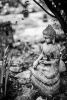 Buddha Garden Statue in Black and White - Blank 150 Page Lined Journal for Your Thoughts, Ideas, and Inspiration (Paperback) - Unique Journal Photo