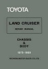 Toyota Land Cruiser Repair Manual - Chassis & Body - 1975-1980 (Paperback) - Toyota Motor Sales Co Photo