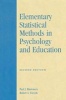 Elementary Statistical Methods in Psychology and Education (Paperback, 2nd Revised edition) - Paul J Blommers Photo