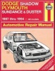 Dodge Shadow/Plymouth Sundance and Duster Automotive Repair Manual - 1987-1994 (Paperback, 3rd Revised edition) - Larry Warren Photo