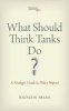 What Should Think Tanks Do? - A Strategic Guide to Policy Impact (Paperback, New) - Andrew D Selee Photo