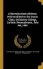 A Baccalaureate Address, Delivered Before the Senior Class, Dickinson College, Carlisle, Pennsylvania, July 8th, 1840 (Hardcover) - William Henry 1808 1882 Allen Photo