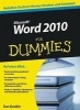 Word 2010 Fur Dummies - Eubersetzung aus dem Amerikanischen von Judith Muhr (German, Paperback) - Dan Gookin Photo