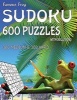 Famous Frog Sudoku 600 Puzzles with Solutions. 300 Medium and 300 Hard - A Beach Bum Series 2 Book (Paperback) - Dan Croker Photo