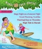 Magic Tree House Collection Books 25-28 - #25 Stage Fright on a Summer Night; #26 Good Morning, Gorillas; #27 Thanksgiving on Thursday; #28 High Tide in Hawaii (Standard format, CD) - Mary Pope Osborne Photo