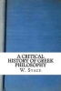 A Critical History of Greek Philosophy (Paperback) - W T Stace Photo