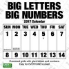 Cal 2017 Big Letters Big Numbers (Calendar) - Zebra Publishing Photo