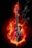 A Rock and Roll Guitar on Fire - Blank 150 Page Lined Journal for Your Thoughts, Ideas, and Inspiration (Paperback) - Unique Journal Photo