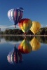 Bright Colorful Hot Air Balloons Reflected in a Lake Journal - 150 Page Lined Notebook/Diary (Paperback) - Cs Creations Photo