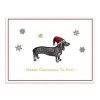 Alice Scott Christmas Dachshund Embellished Notecards (Cards) - Galison Photo