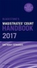 Blackstone's Magistrates' Court Handbook 2017 (Paperback) - Anthony Edwards Photo