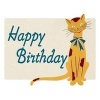 Smiling Cat Birthday Card (Mixed media product) - Laughing Elephant Photo