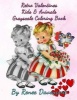 Retro Valentines Kids & Animals Grayscale Coloring Book (Paperback) - Renee Davenport Photo